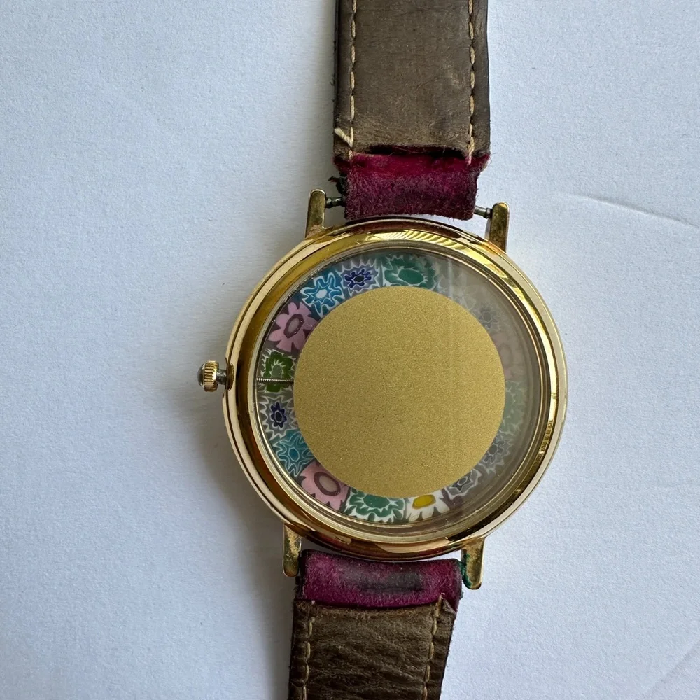 Guy Gossard Antica Murrina Rialto Veneziana Murano Glass Inlaid Lady Watch